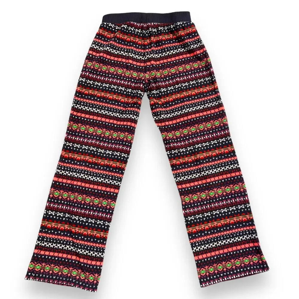 Old Navy Girls Fleece Pajama Casual Pants Geo Print Colorful Medium 8